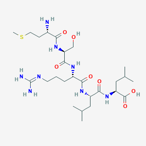 molecular formula C26H50N8O7S B14260186 L-Methionyl-L-seryl-N~5~-(diaminomethylidene)-L-ornithyl-L-leucyl-L-leucine CAS No. 339079-35-5