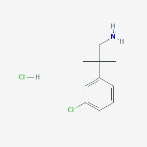 molecular formula C10H15Cl2N B1426020 2-(3-Chlorophenyl)-2-methylpropylamine hydrochloride CAS No. 1352318-53-6