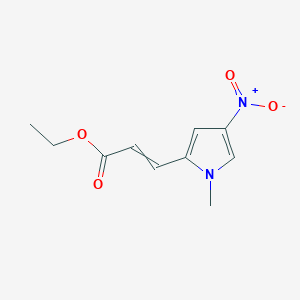 molecular formula C10H12N2O4 B14260219 Ethyl 3-(1-methyl-4-nitro-1H-pyrrol-2-yl)prop-2-enoate CAS No. 373362-02-8