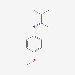 molecular formula C12H17NO B14260252 Benzenamine, N-(1,2-dimethylpropylidene)-4-methoxy- CAS No. 214261-25-3