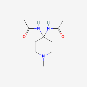 molecular formula C10H19N3O2 B14260265 Acetamide, N,N'-(1-methyl-4-piperidinylidene)bis- CAS No. 168143-18-8