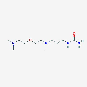 molecular formula C11H26N4O2 B14260304 N-{3-[{2-[2-(Dimethylamino)ethoxy]ethyl}(methyl)amino]propyl}urea CAS No. 214483-11-1