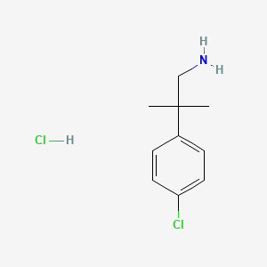 molecular formula C10H15Cl2N B1426032 2-(4-Chlorophenyl)-2-methylpropylamine HCl CAS No. 1002557-04-1
