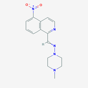 molecular formula C15H17N5O2 B14260332 N-(4-methylpiperazin-1-yl)-1-(5-nitroisoquinolin-1-yl)methanimine CAS No. 169261-20-5