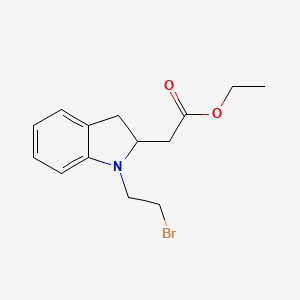 molecular formula C14H18BrNO2 B14260382 Ethyl [1-(2-bromoethyl)-2,3-dihydro-1H-indol-2-yl]acetate CAS No. 364344-53-6
