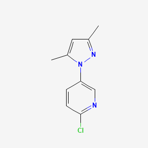 molecular formula C10H10ClN3 B1426039 2-chloro-5-(3,5-dimethyl-1H-pyrazol-1-yl)pyridine CAS No. 1354952-72-9