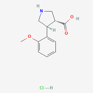 (+/-)-trans-4-(2-Methoxyphenyl)pyrrolidine-3-carboxylic acid hydrochloride