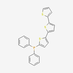 molecular formula C24H17PS3 B14260420 Agn-PC-0nhvnb CAS No. 378789-94-7