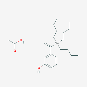 molecular formula C22H38O3Sn B14260452 Acetic acid;3-(1-tributylstannylethenyl)phenol CAS No. 189072-62-6