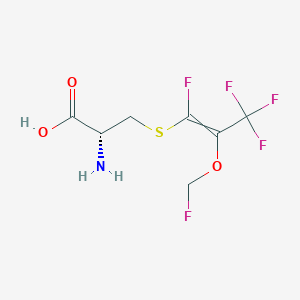 molecular formula C7H8F5NO3S B14260462 S-[1,3,3,3-Tetrafluoro-2-(fluoromethoxy)prop-1-en-1-yl]-L-cysteine CAS No. 185981-55-9