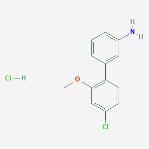molecular formula C13H13Cl2NO B1426051 3-(4-Chloro-2-methoxyphenyl)aniline, HCl CAS No. 1352318-69-4