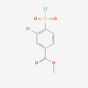 molecular formula C8H6BrClO4S B1426054 3-溴-4-(氯磺酰基)苯甲酸甲酯 CAS No. 1354953-47-1