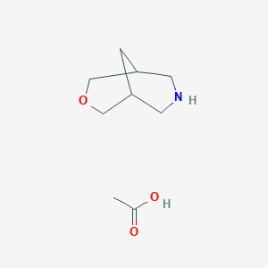 molecular formula C9H17NO3 B1426055 3-氧杂-7-氮杂螺[3.3.1]壬烷；乙酸 CAS No. 1354953-58-4