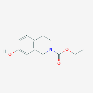 molecular formula C12H15NO3 B1426056 Ethyl 7-hydroxy-1,2,3,4-tetrahydroisoquinoline-2-carboxylate CAS No. 900156-55-0
