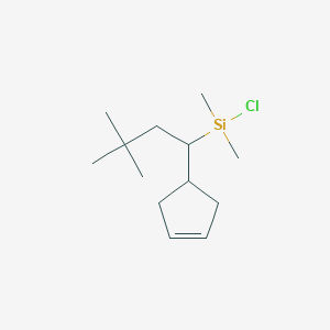 molecular formula C13H25ClSi B14260588 Silane, chloro[1-(3-cyclopenten-1-yl)-3,3-dimethylbutyl]dimethyl- CAS No. 161371-72-8