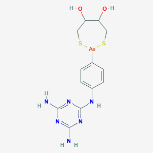 2-(p-(4,6-Diamino-1,3,5-triazin-2-ylamino)phenyl)-1,3,2-dithiarsepane-5,6-diol
