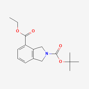 molecular formula C16H21NO4 B1426060 2-tert-Butyl 4-ethyl isoindoline-2,4-dicarboxylate CAS No. 1311254-39-3