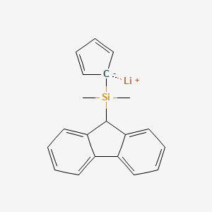molecular formula C20H19LiSi B14260606 lithium;cyclopenta-2,4-dien-1-yl-(9H-fluoren-9-yl)-dimethylsilane CAS No. 391899-97-1