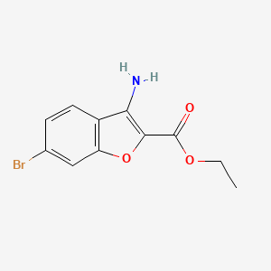 molecular formula C11H10BrNO3 B1426063 Ethyl 3-amino-6-bromobenzofuran-2-carboxylate CAS No. 887250-14-8