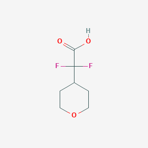 B1426064 2,2-Difluoro-2-(oxan-4-yl)acetic acid CAS No. 1048963-34-3