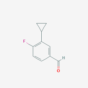 molecular formula C10H9FO B1426065 3-Cyclopropyl-4-fluorobenzaldehyde CAS No. 914672-67-6