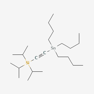 molecular formula C23H48SiSn B14260664 Tri(propan-2-yl)[(tributylstannyl)ethynyl]silane CAS No. 141339-51-7