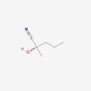 molecular formula C6H11NO B14260676 Pentanenitrile, 2-hydroxy-2-methyl-, (2S)- CAS No. 160754-13-2