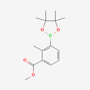 molecular formula C15H21BO4 B1426081 Methyl 2-methyl-3-(4,4,5,5-tetramethyl-1,3,2-dioxaborolan-2-yl)benzoate CAS No. 955929-54-1