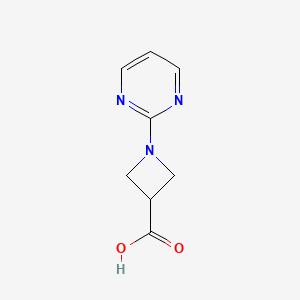 molecular formula C8H9N3O2 B1426084 1-(嘧啶-2-基)氮杂环丁烷-3-羧酸 CAS No. 1289387-31-0