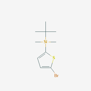 molecular formula C10H17BrSSi B14260840 Silane, (5-bromo-2-thienyl)(1,1-dimethylethyl)dimethyl- CAS No. 207844-32-4