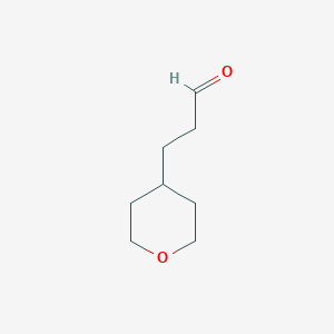 molecular formula C8H14O2 B1426087 3-(Oxan-4-yl)propanal CAS No. 952685-59-5