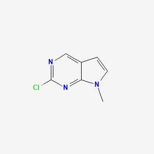 molecular formula C7H6ClN3 B1426090 2-Chloro-7-methyl-7H-pyrrolo[2,3-D]pyrimidine CAS No. 1060816-67-2