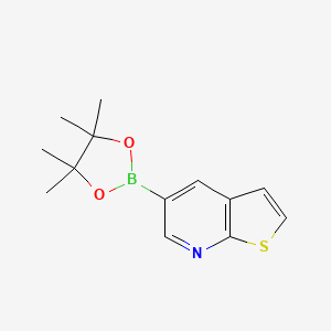 molecular formula C13H16BNO2S B1426091 5-(4,4,5,5-Tetramethyl-1,3,2-dioxaborolan-2-yl)thieno[2,3-b]pyridine CAS No. 1034579-02-6
