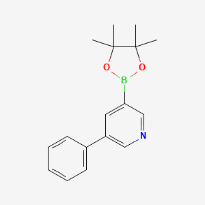 molecular formula C17H20BNO2 B1426092 3-Phenyl-5-(4,4,5,5-tetramethyl-1,3,2-dioxaborolan-2-YL)pyridine CAS No. 1171891-07-8