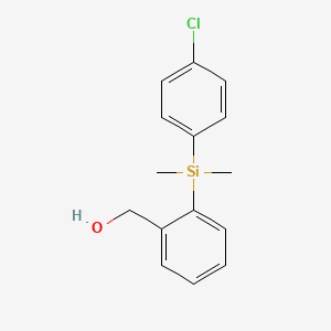 molecular formula C15H17ClOSi B1426093 {2-[(4-Chlorophenyl)dimethylsilyl]phenyl}methanol CAS No. 1217863-25-6