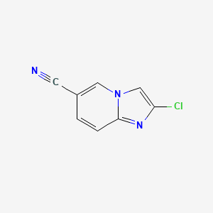 molecular formula C8H4ClN3 B1426105 2-Chloroimidazo[1,2-A]pyridine-6-carbonitrile CAS No. 1019020-03-1