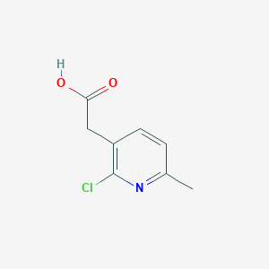 molecular formula C8H8ClNO2 B1426106 2-(2-Chloro-6-methylpyridin-3-yl)acetic acid CAS No. 1000567-19-0