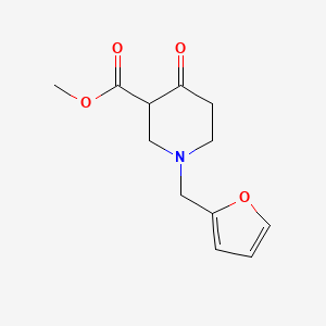 molecular formula C12H15NO4 B1426111 Methyl 1-(2-furylmethyl)-4-oxopiperidine-3-carboxylate CAS No. 1225594-60-4