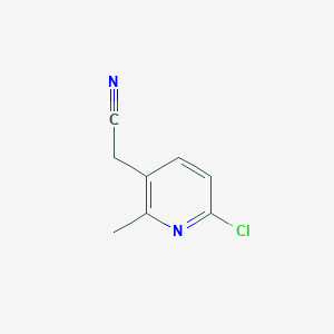 molecular formula C8H7ClN2 B1426116 2-(6-氯-2-甲基吡啶-3-基)乙腈 CAS No. 1000529-85-0