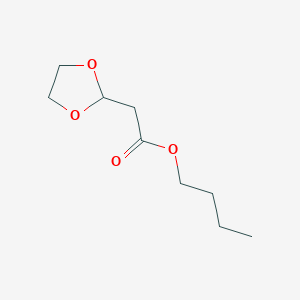 molecular formula C9H16O4 B1426117 (1,3-Dioxolan-2-yl)-acetic acid butyl ester CAS No. 1263366-16-0