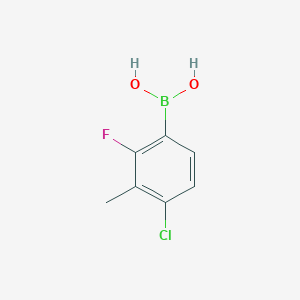 molecular formula C7H7BClFO2 B1426122 (4-氯-2-氟-3-甲基苯基)硼酸 CAS No. 944128-92-1