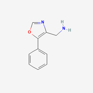 molecular formula C10H10N2O B1426124 (5-Phenyl-1,3-oxazol-4-yl)methanamine CAS No. 933694-58-7