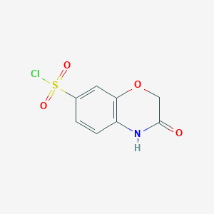 molecular formula C8H6ClNO4S B1426128 3-oxo-3,4-dihydro-2H-benzo[b][1,4]oxazine-7-sulfonyl chloride CAS No. 868962-24-7