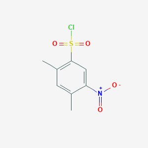 molecular formula C8H8ClNO4S B1426132 2,4-Dimethyl-5-nitro-benzenesulfonyl chloride CAS No. 71474-35-6