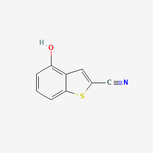 molecular formula C9H5NOS B1426135 4-Hydroxybenzo[b]thiophene-2-carbonitrile CAS No. 476199-30-1