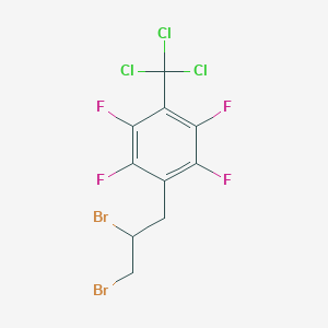 molecular formula C10H5Br2Cl3F4 B1426137 4-(2,3-Dibromopropyl)-2,3,5,6-tetrafluorobenzotrichloride CAS No. 1244856-09-4