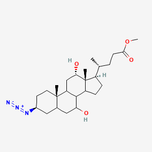 molecular formula C25H41N3O4 B1426138 Methyl (3beta,8xi,9xi,12alpha,14xi)-3-azido-7,12-dihydroxycholan-24-oate CAS No. 135053-61-1