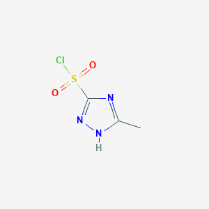 molecular formula C3H4ClN3O2S B1426140 5-methyl-4H-1,2,4-triazole-3-sulfonyl chloride CAS No. 281221-69-0