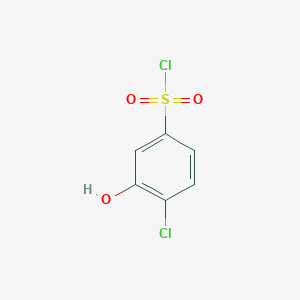molecular formula C6H4Cl2O3S B1426142 4-Chloro-3-hydroxybenzene-1-sulfonyl chloride CAS No. 1261761-11-8