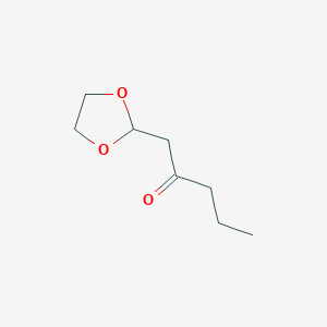 molecular formula C8H14O3 B1426145 1-(1,3-Dioxolan-2-yl)-pentan-2-one CAS No. 60643-06-3